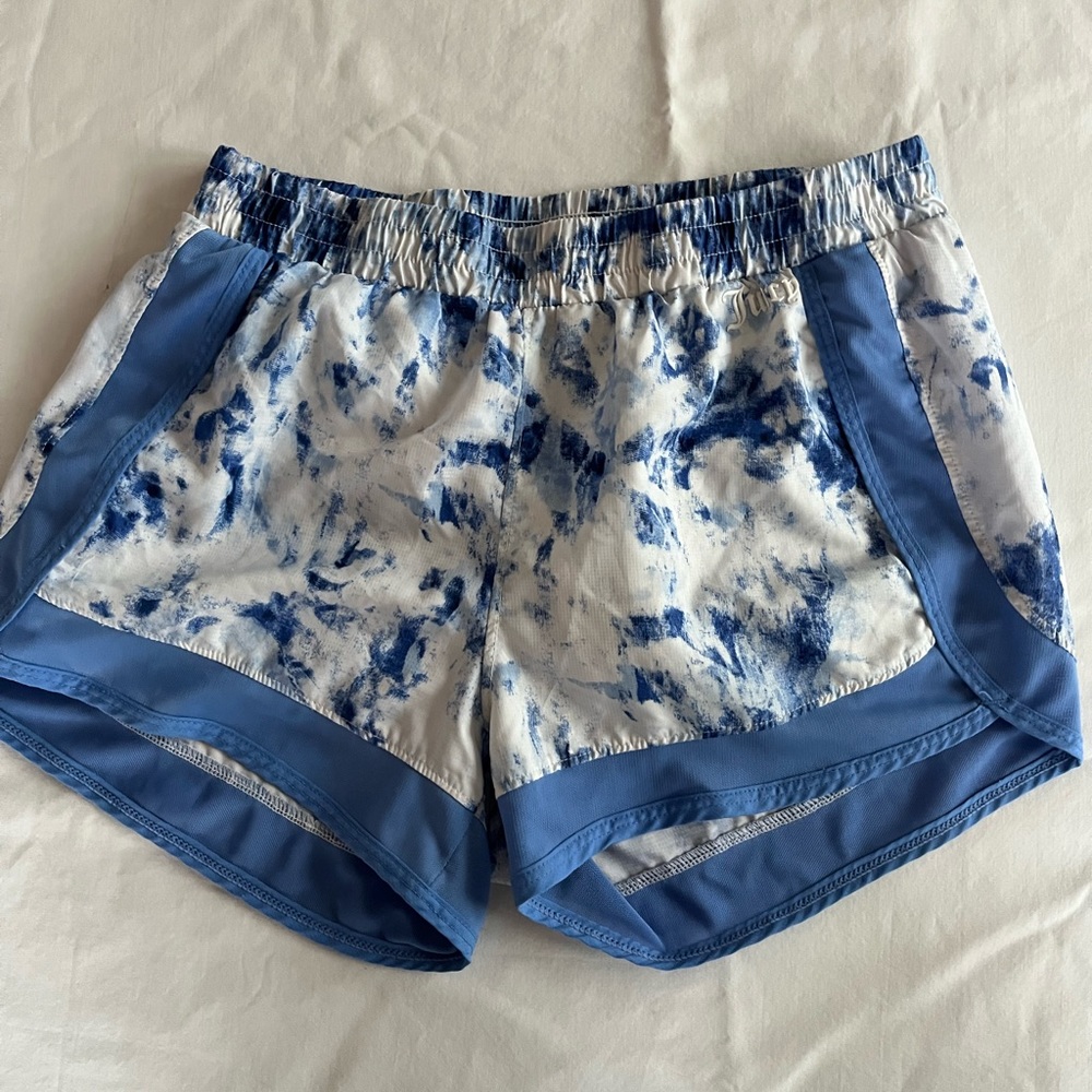 Blue and White Womans Athletic shorts